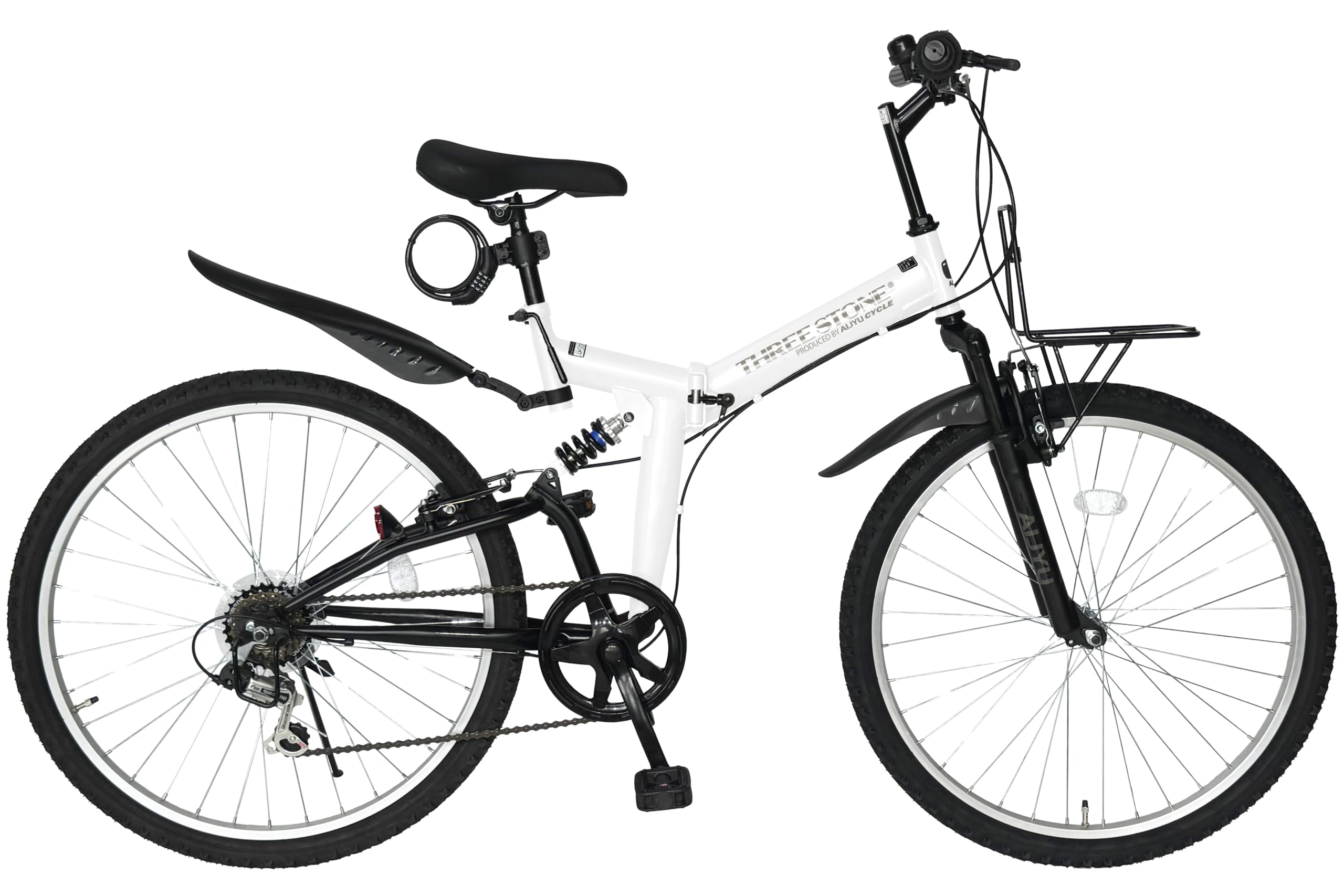 Amazon | THREE STONE 折りたたみ自転車 自転車 26インチ AJ-02 MTB